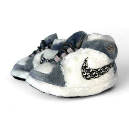 'OG' White-Grey Sneaker Slippers