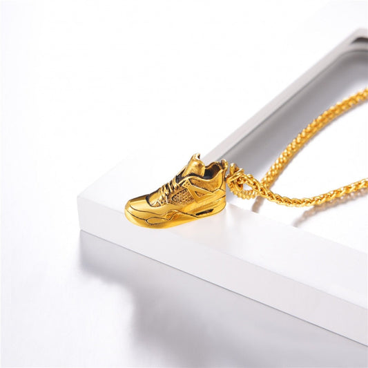 "J4" Gold Plated Sneaker Pendant